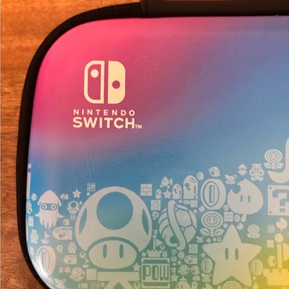 Nintendo Switch Rainbow Super Mario Collage Hard Shell Carrying Case Multicolor - Picture 2 of 6